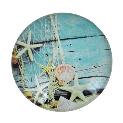 2" Glass Starfish On Boards Magnet