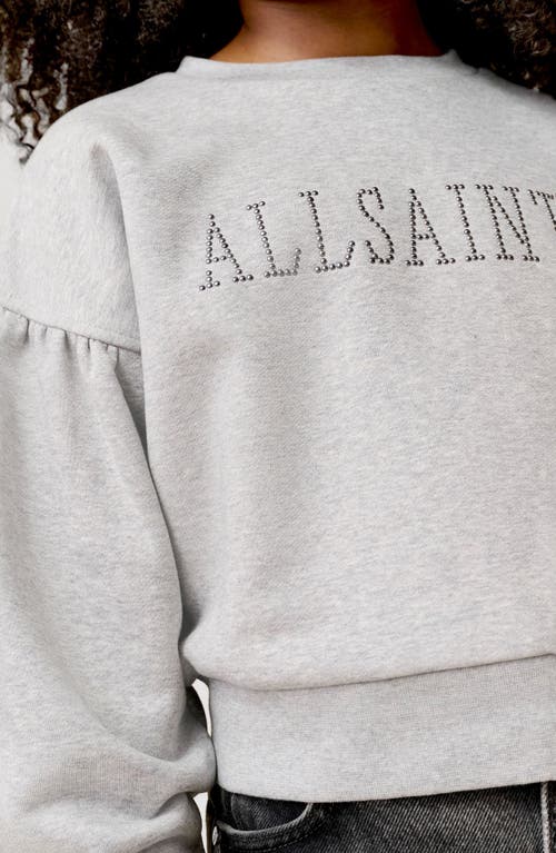 Smallsaints By Allsaints Kids' Logo Embellished Graphic Sweatshirt In Grey
