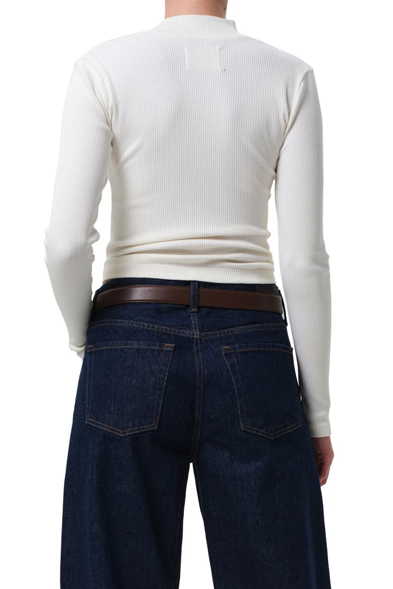 Sheena Long Sleeve Rib Polo, Alternate, color, PASHMINA OFF W