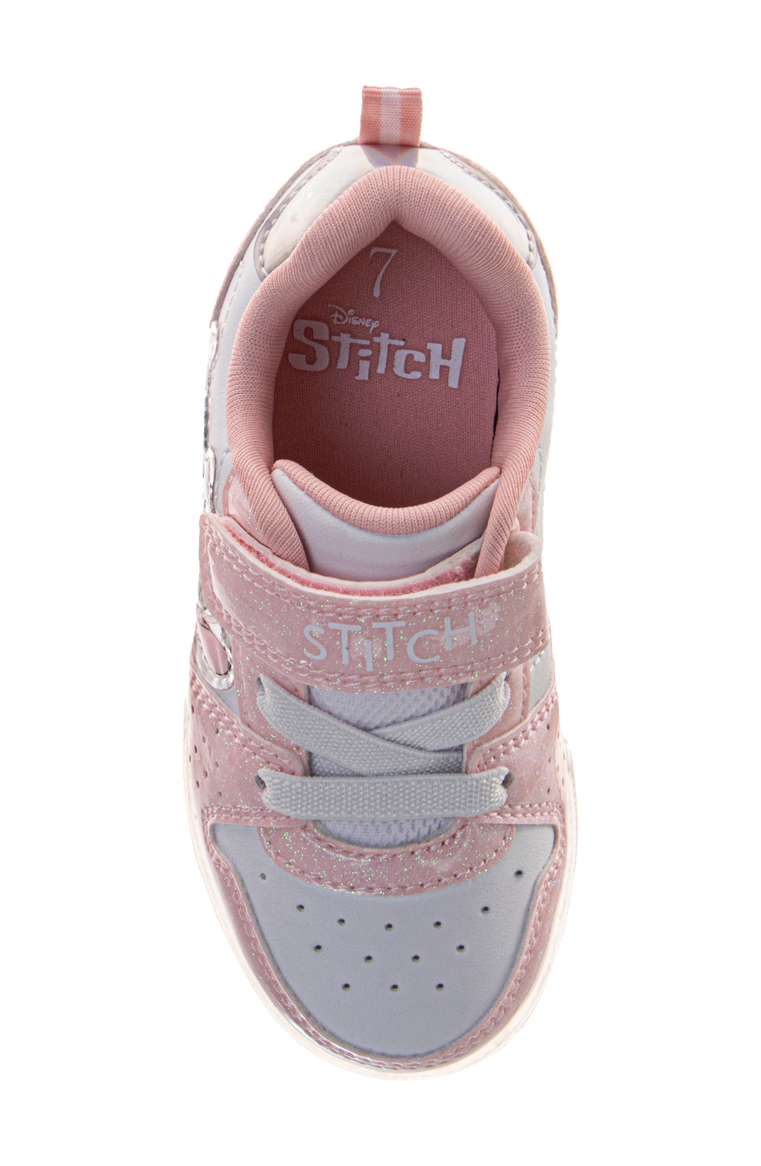 JOSMO Kids' x Disney Stitch Design Light-Up Sneaker, Alternate, color, Pink White