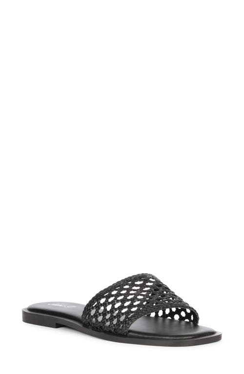 Saint G Jade Woven Slide Sandal In Black