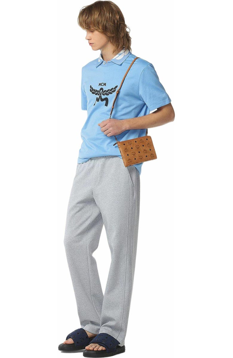 MCM Ottomar Travel Pouch in Visetos, Alternate, color, Cognac