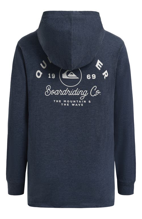 Quiksilver Setter Graphic Hooded Long Sleeve T-shirt In Blue