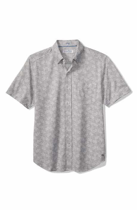 Tommy Bahama San Lucio Lotus Floral IslandZone® Short Sleeve Cotton Blend Button-Up Shirt