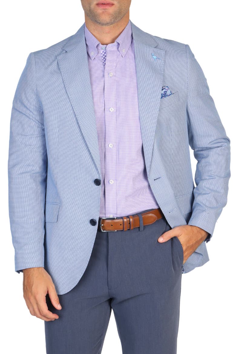 Minihoundstooth Sport Coat, Alternate, color, BLUE