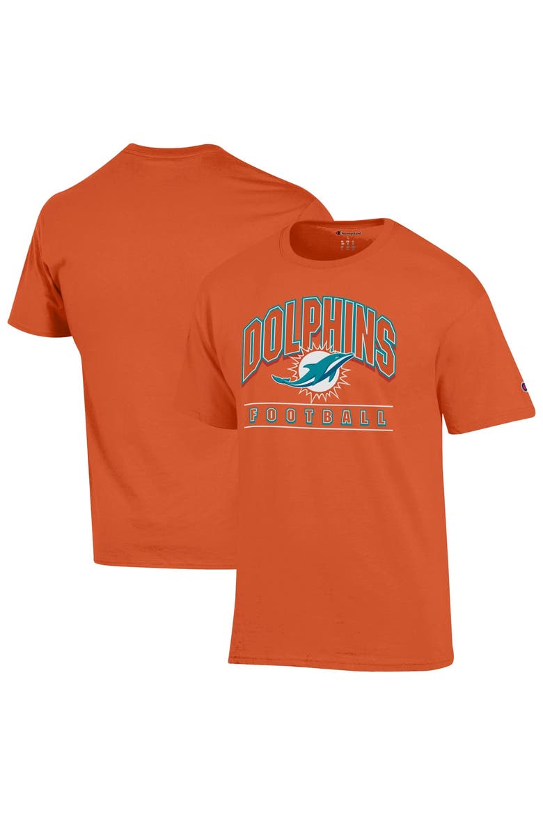 Men's Champion  Orange Miami Dolphins Football T-Shirt, Main, color, Orange