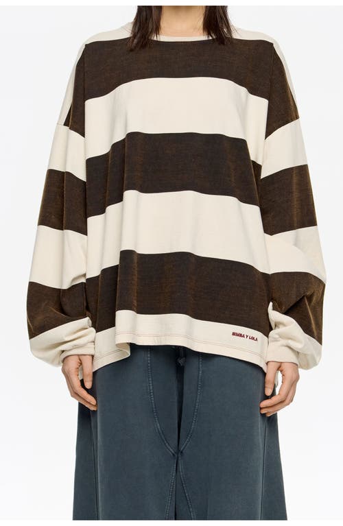 Bimba Y Lola Oversize Striped T-shirt In Multi