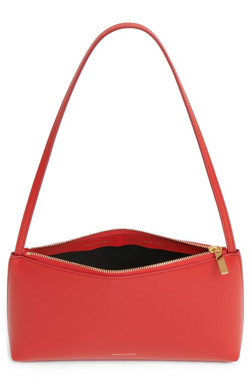 Mansur Gavriel Gaia Leather Shoulder Bag In Poppy