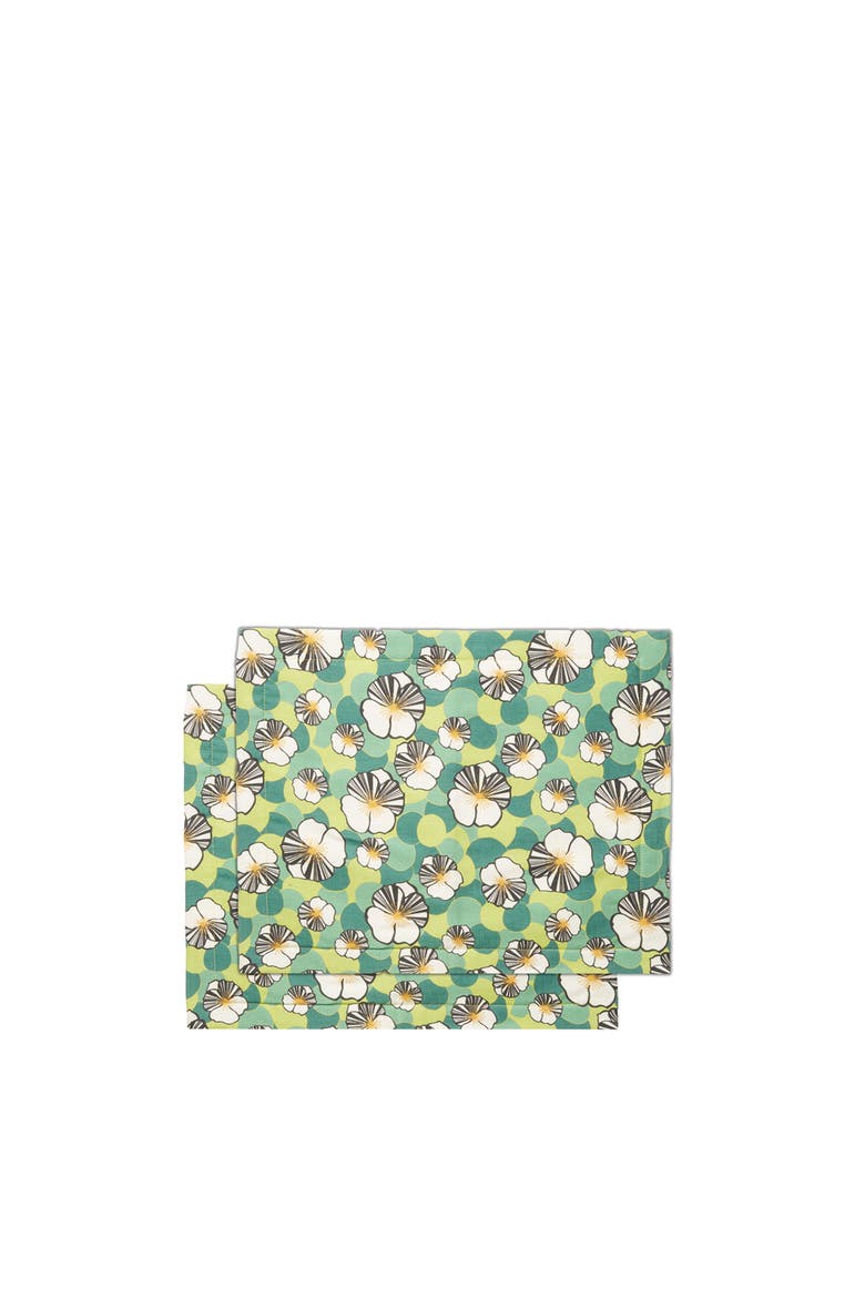 Placemats Set Of 2 (35X45) Ninfea Green, Main, color, Ninfea Green