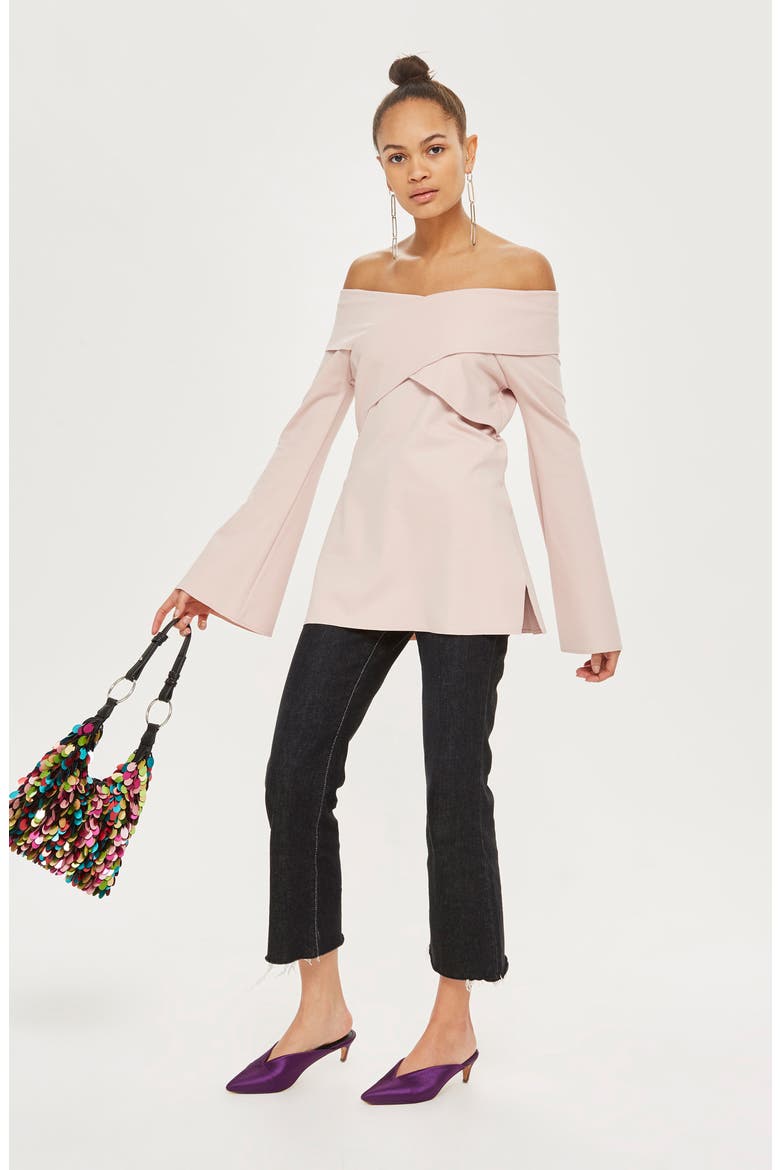 Off the Shoulder Tunic, Alternate, color, BLUSH