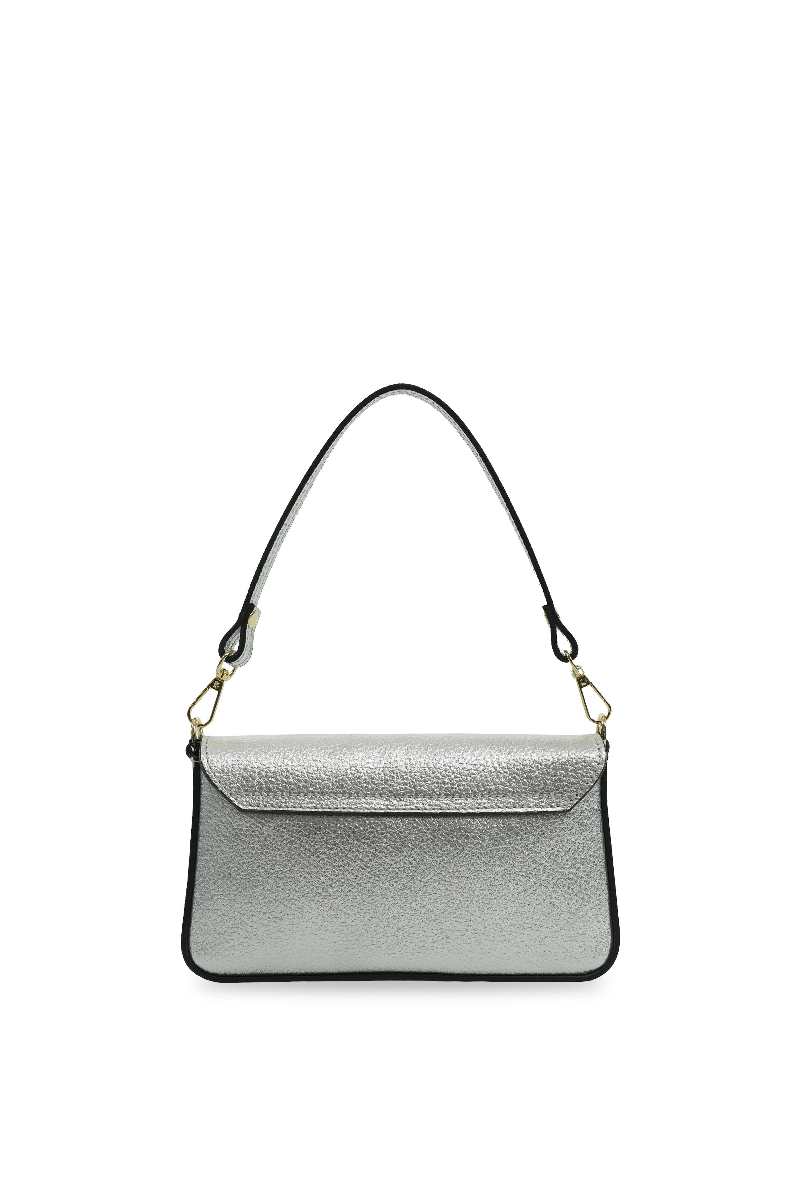 The Munro Leather Shoulder Bag, Alternate, color, Silver