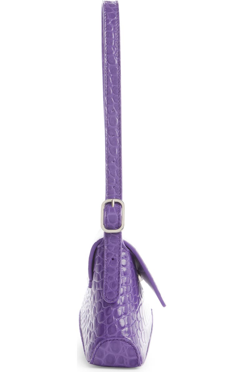 Balenciaga Small XX Street Croc Embossed Leather Shoulder Bag, Alternate, color,