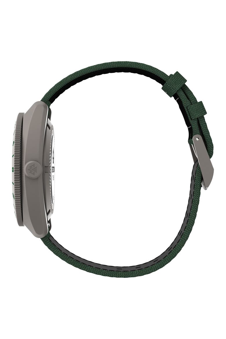 Expedition Pioneer Titanium GMT Automatic Webbing Strap Watch, 41mm, Alternate, color, TITANIUM