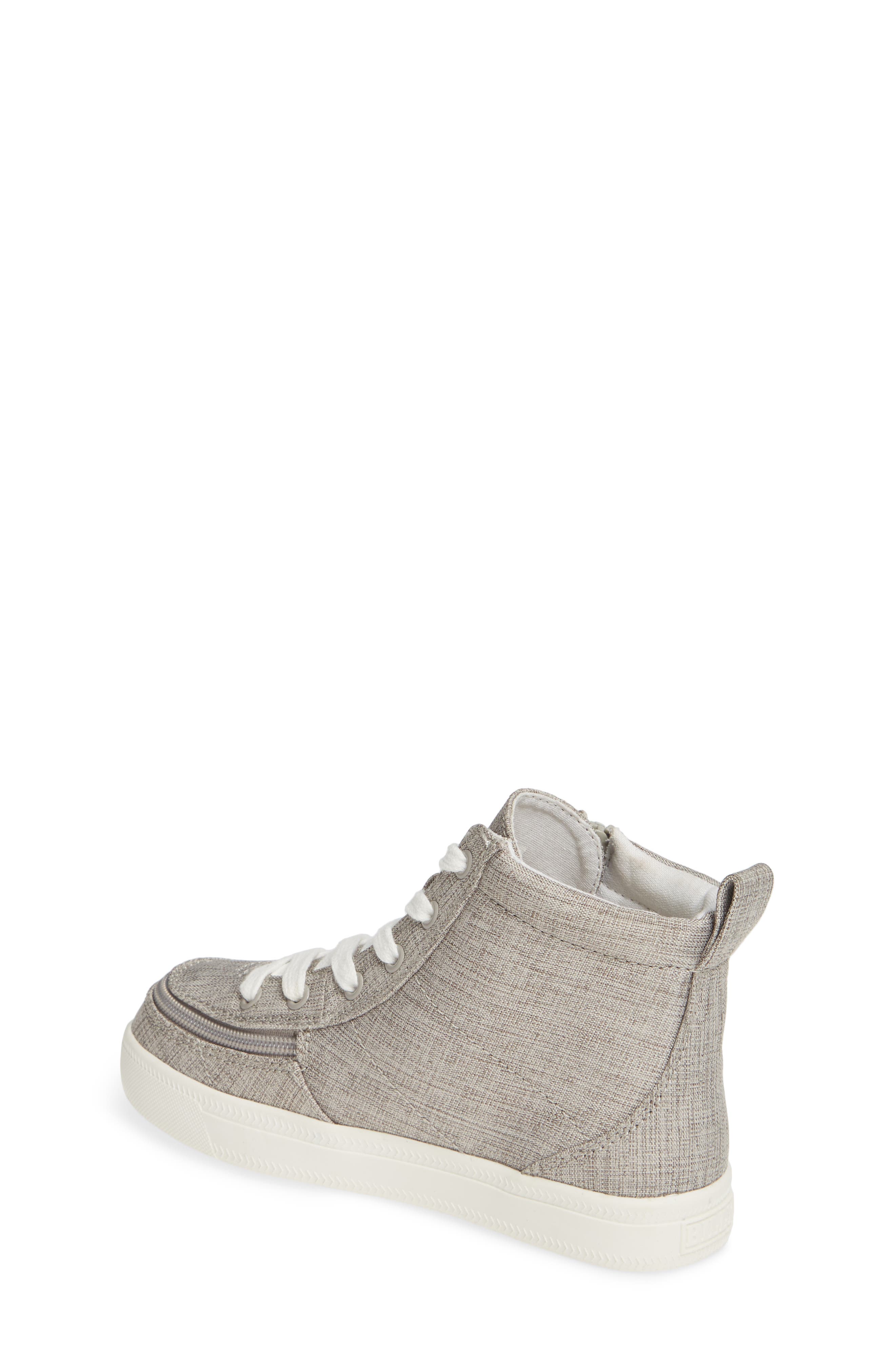 BILLY Footwear Kids' Classic Lace High Top Sneaker, Alternate, color, Grey Jersey Linen