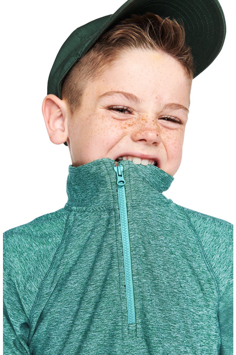 Kids Flexknit Half-Zip Pullover, Alternate, color, Spruce