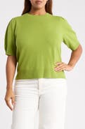 Caslon® Puff Sleeve Wool & Cashmere Sweater