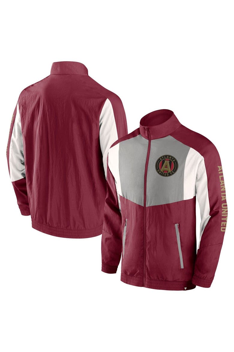 Men's Fanatics Branded  Red Atlanta United FC Net Goal Raglan Full-Zip Track Jacket, Main, color, Red