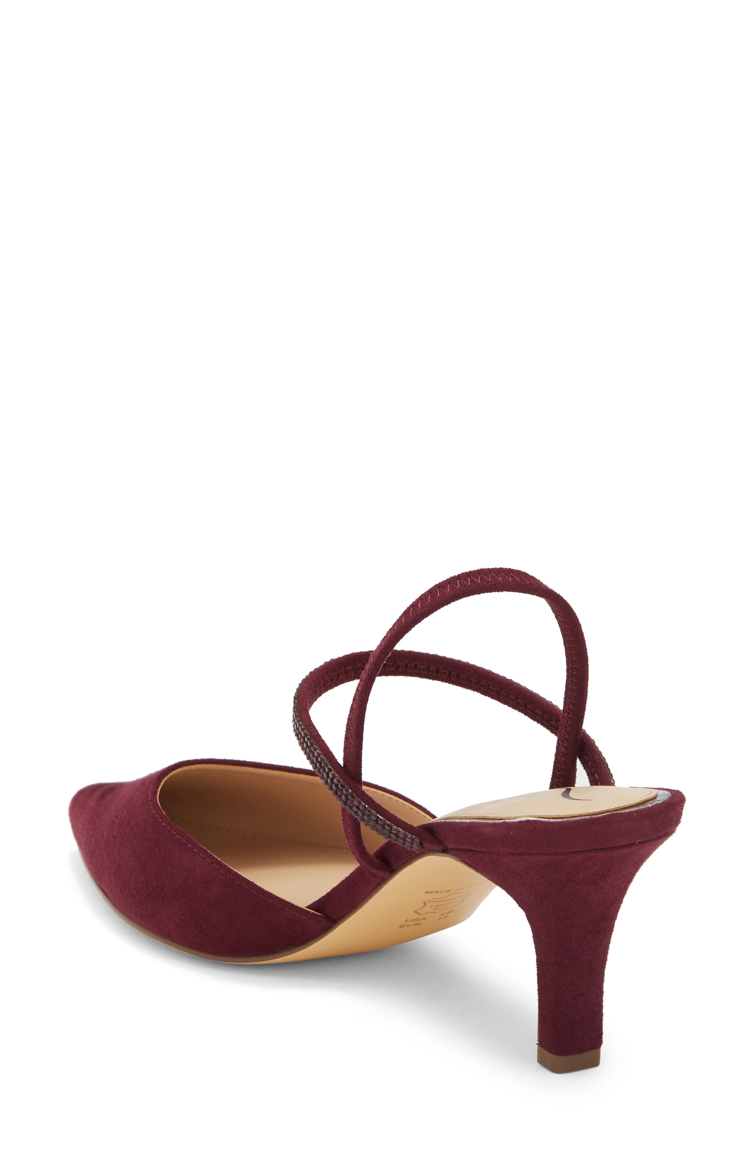 Billie Slingback Pointed Toe Pump, Alternate, color, BORDEAUX