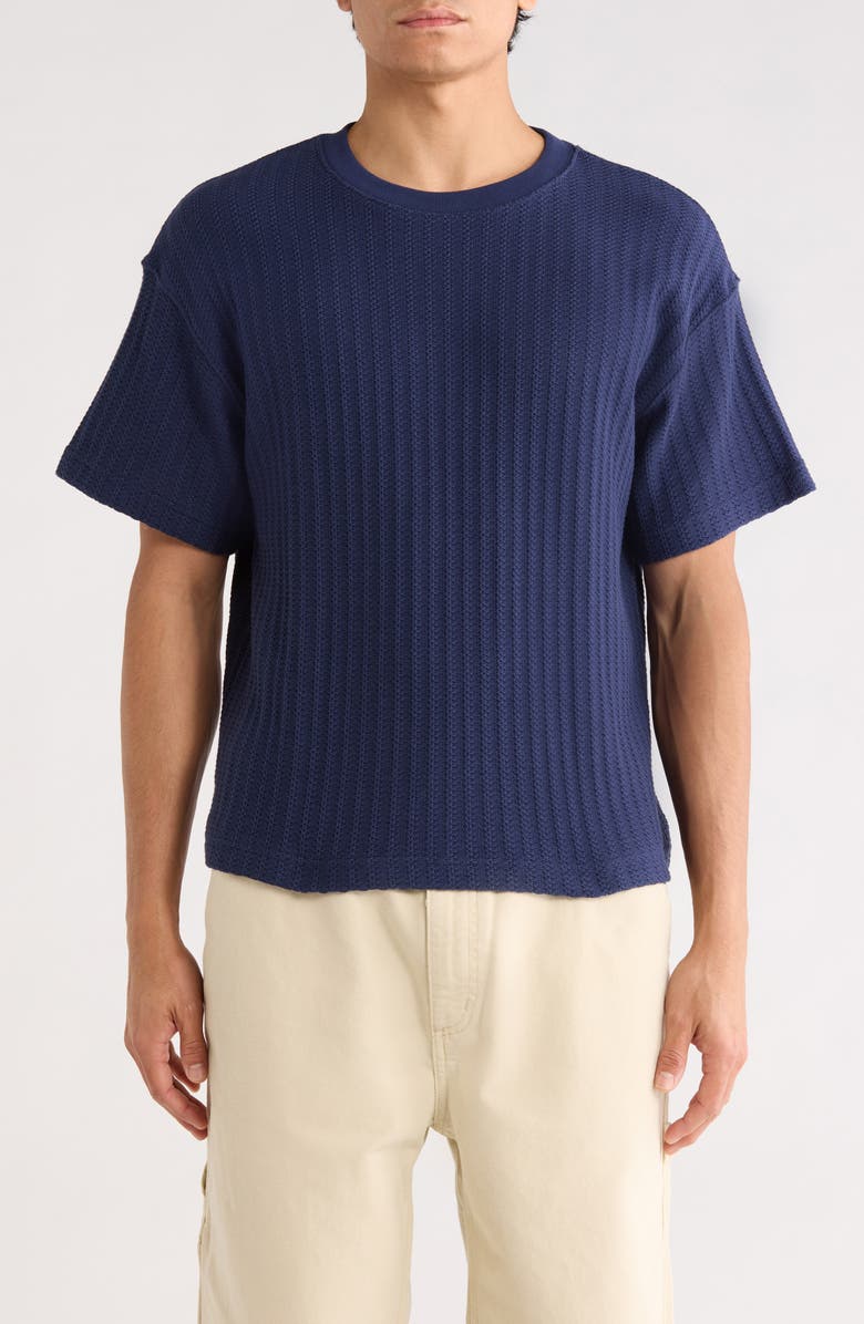 HONOR THE GIFT Knit T-Shirt, Main, color, Navy