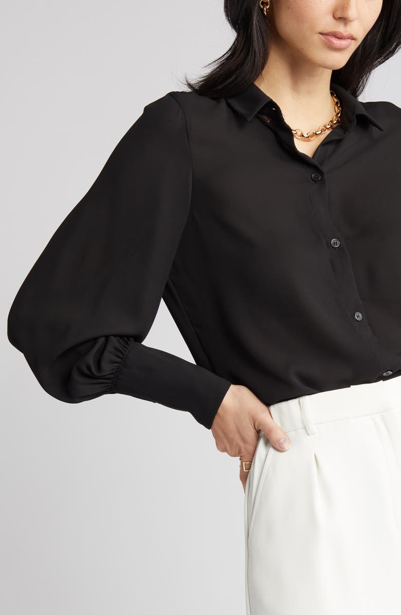 Halogen<sup>®</sup> Solid Button-Up Shirt, Alternate, color, 