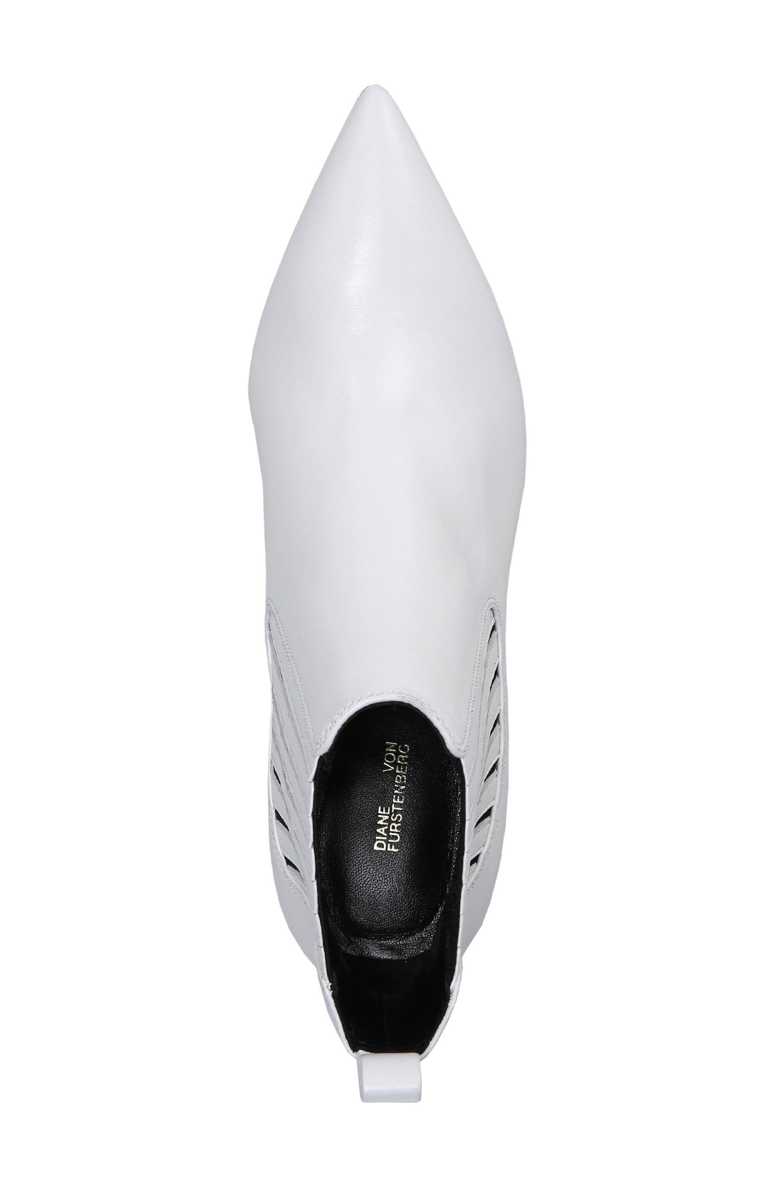 Diane von Furstenberg Mollo Chelsea Bootie, Alternate, color, Ivory Leather