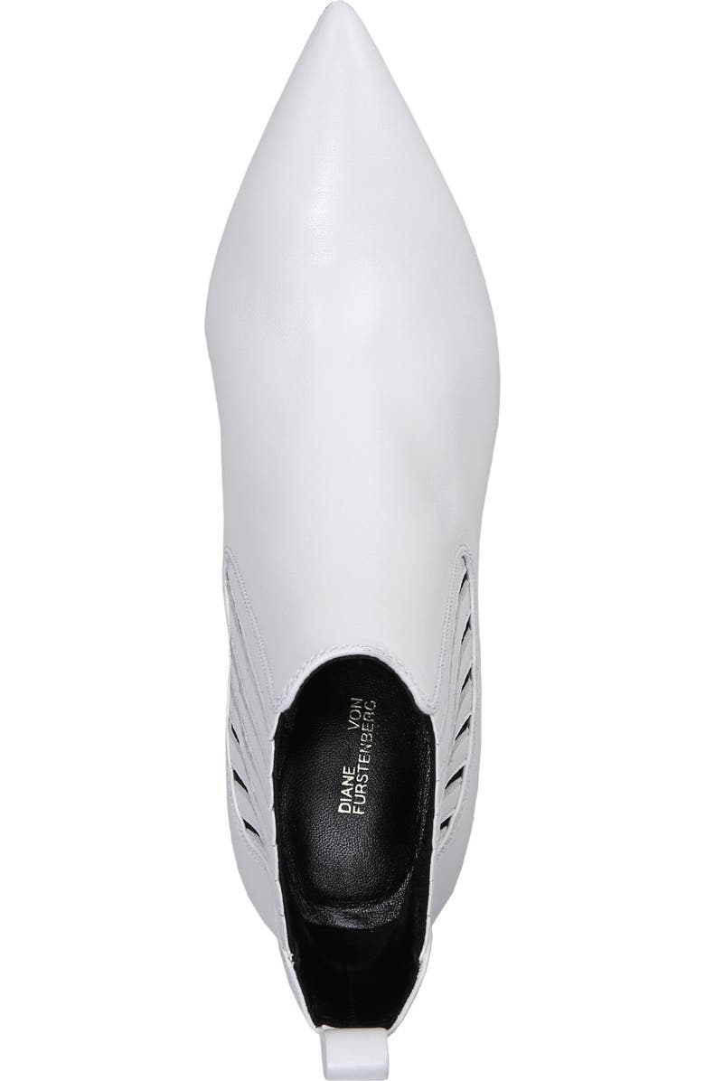 Diane von Furstenberg Mollo Chelsea Bootie, Alternate, color, Ivory Leather