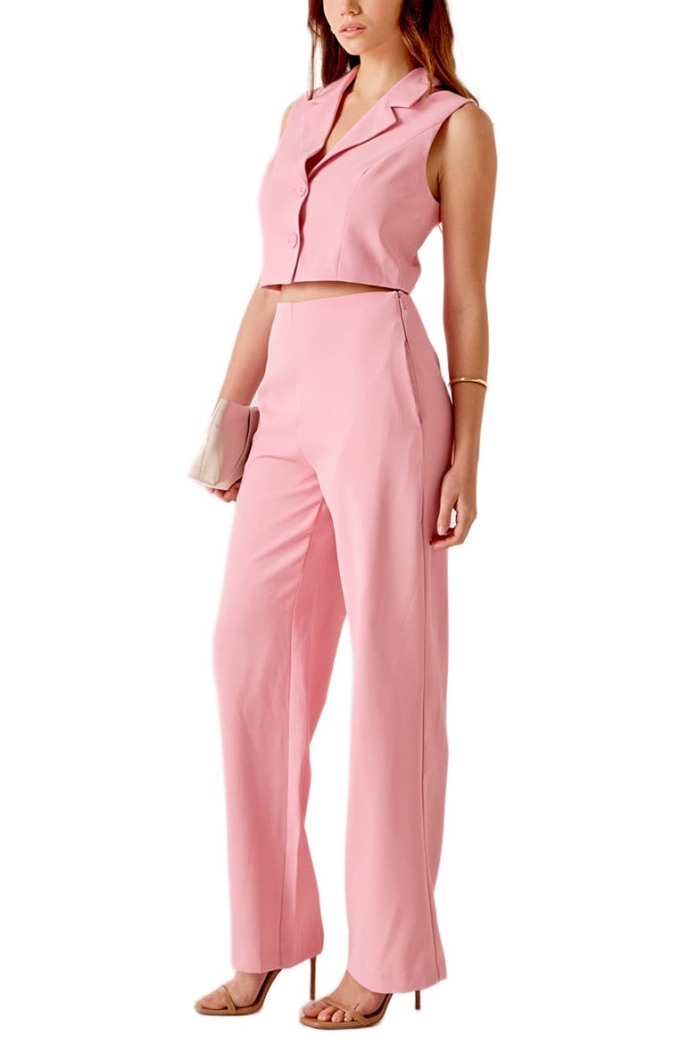 Sleeveless Wide Leg Jumpsuit, Alternate, color, PINK