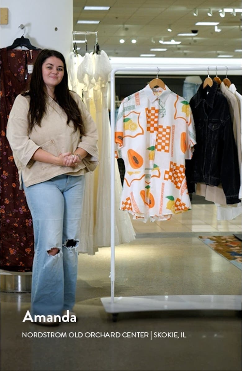 Sebastian Fruit Print Romper, sales video thumbnail