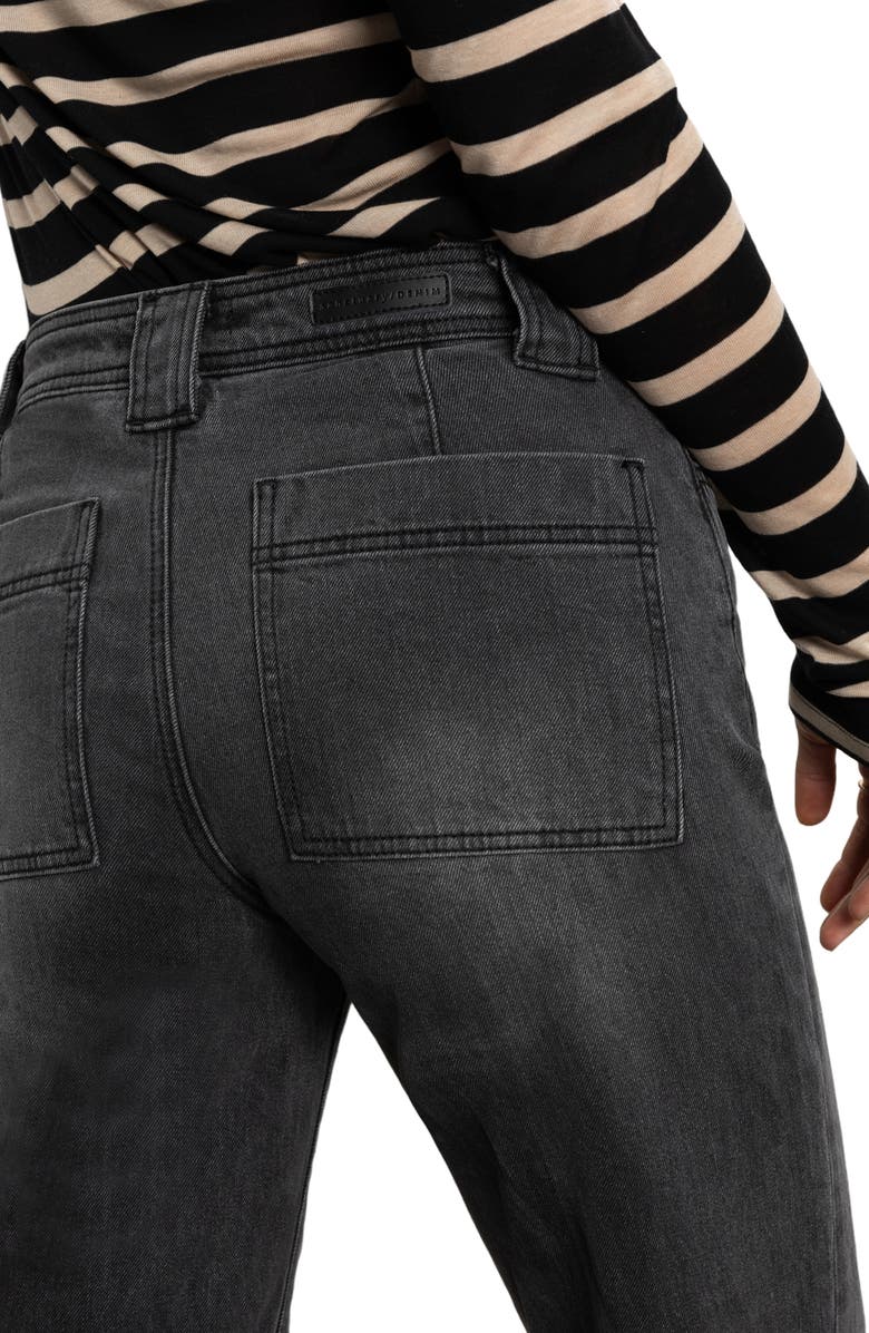 Sanctuary Luna Button Fly High Waist Cuff Straight Leg Jeans, Alternate, color, 