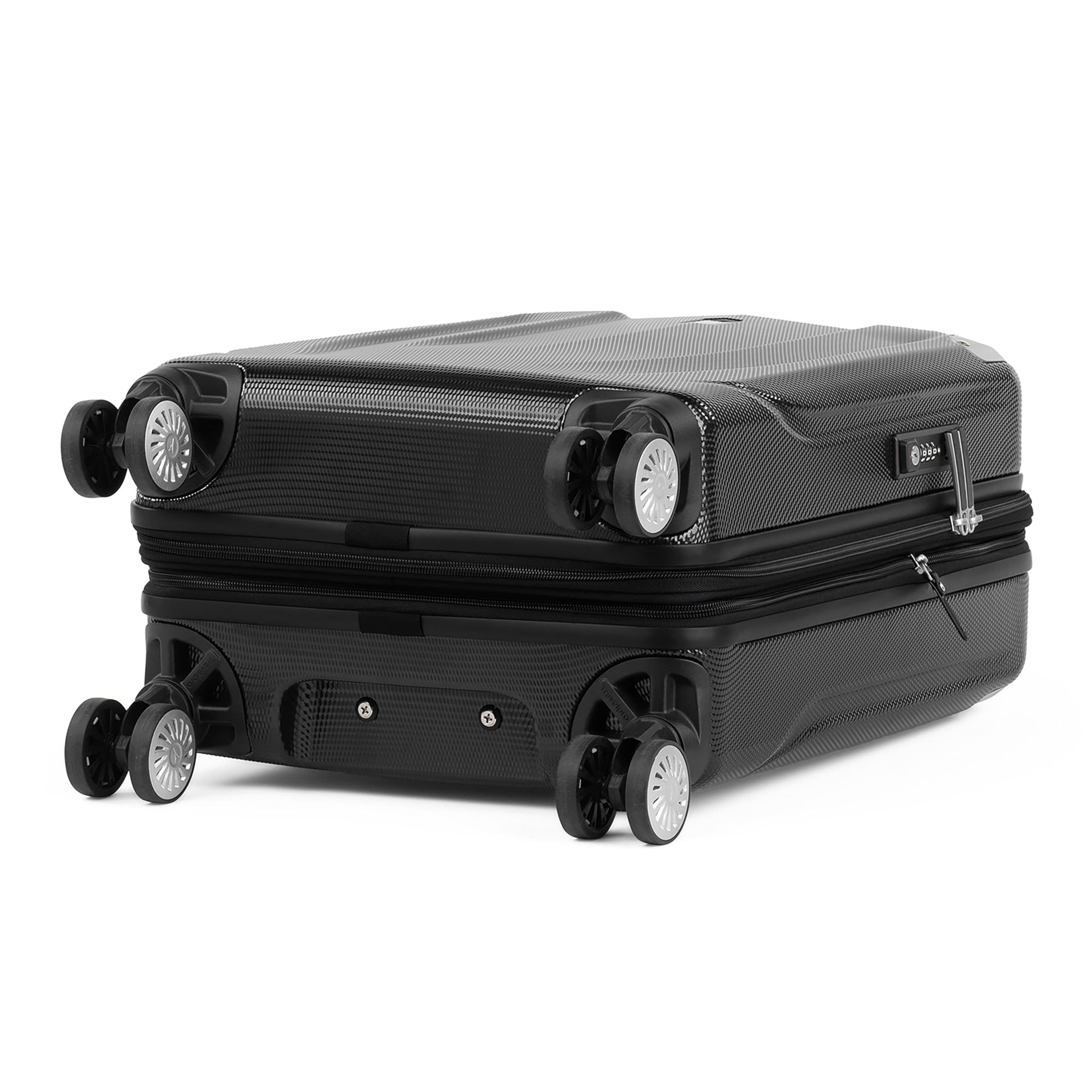 TRAVELPRO Pathways 3 Hardside Expandable 3 Piece (21"/25"/28") Spinner Luggage Set, Alternate, color, Black Knight