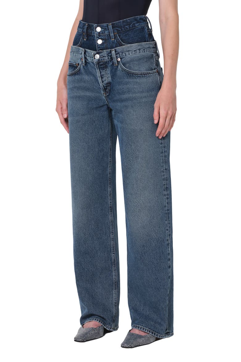 Elson Double Waist Jeans, Main, color, PENDULUM/ PORTRAIT