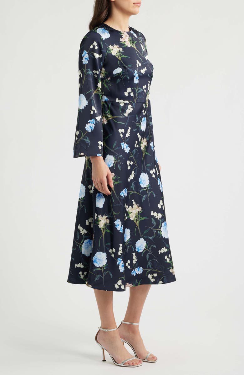 SACHIN BABI Tyra Floral Long Sleeve Gown, Alternate, color, Moss Formosa