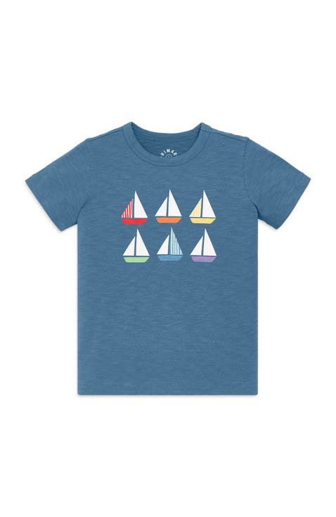 Kids Rainbow Sailboats Tee (Toddler, Little Kid, Big Kid)