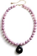 BaubleBar Jamie Semi-Precious Beaded Pendant Necklace