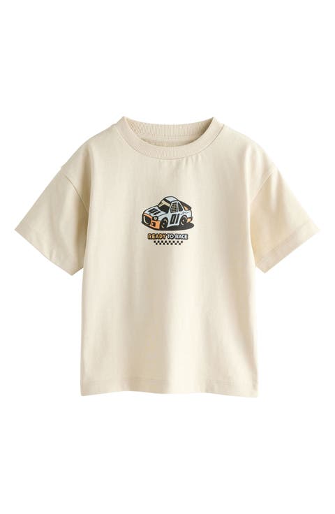 Kids' Oversize Racing Car Cotton Graphic T-Shirt (Toddler & Little Kid)