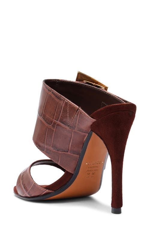 Schutz Beatrix Slide Sandal In Brown