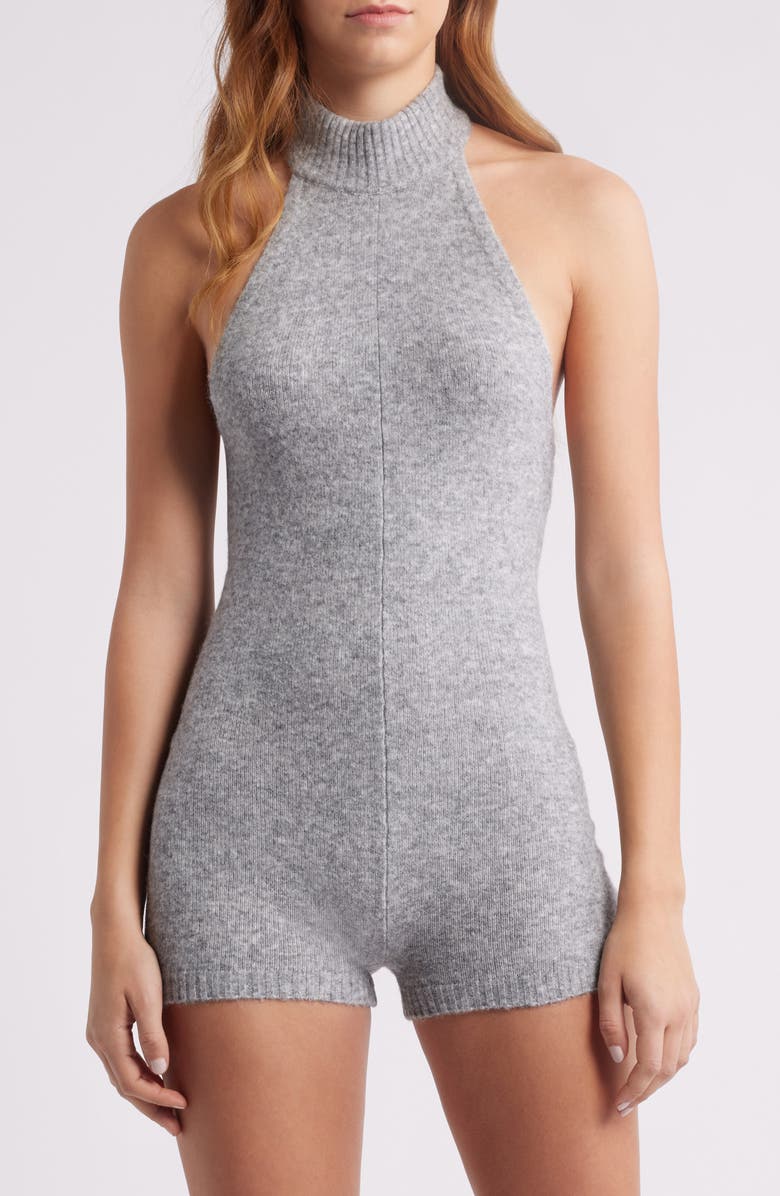 Mistress Rocks Mock Neck Romper & Bolero Set, Alternate, color, 