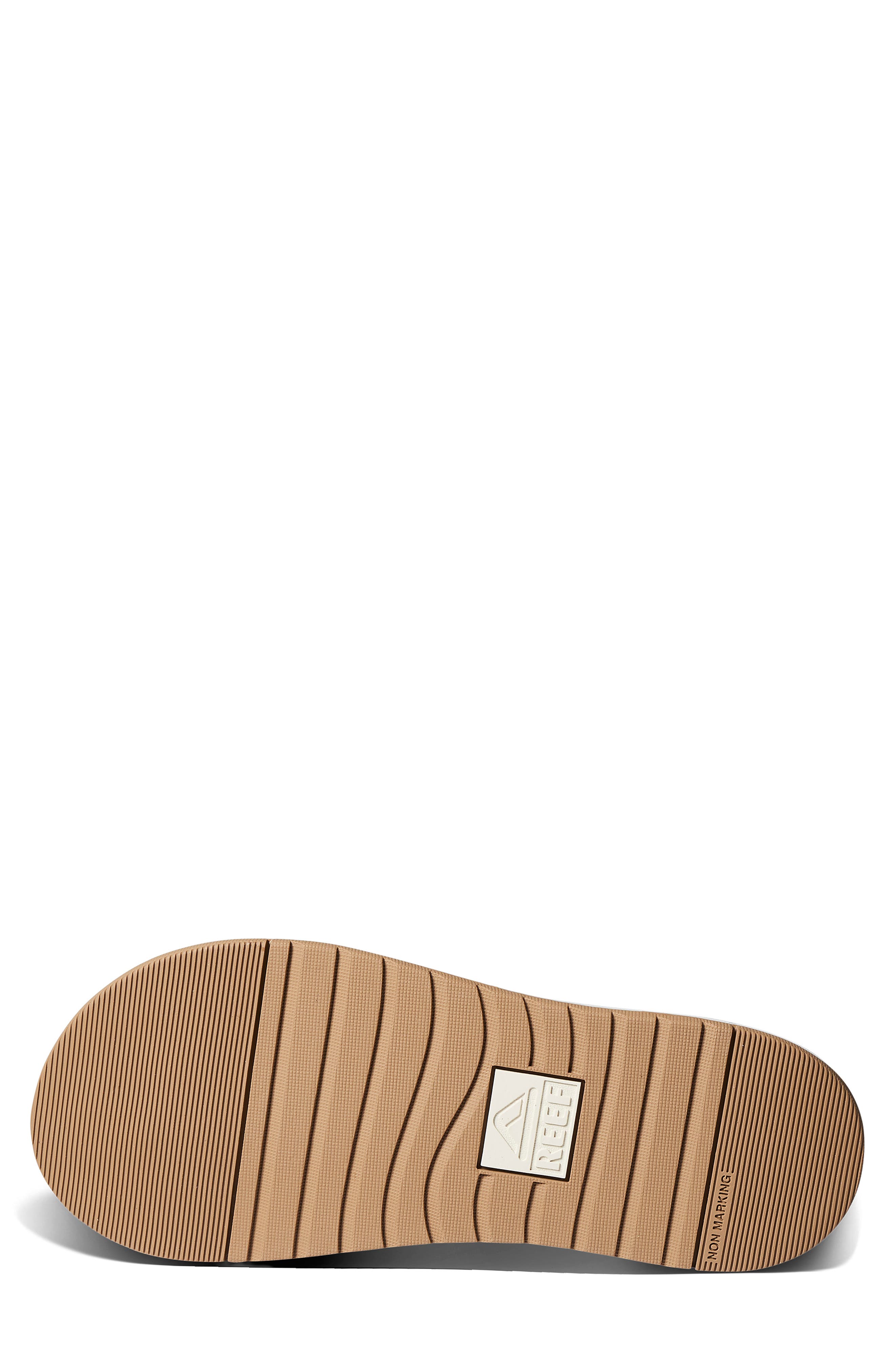 Reef Cushion Bonzer Leather Flip Flop, Alternate, color, Toffee