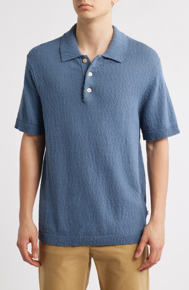 NN07 Randy Jacquard Cotton Polo, Main, color, Bering Sea