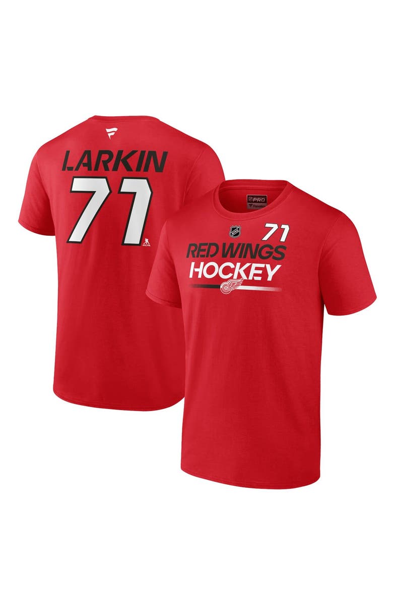 FANATICS Men's Fanatics Branded Dylan Larkin Red Detroit Red Wings Authentic Pro Prime Name & Number T-Shirt, Alternate, color, Red
