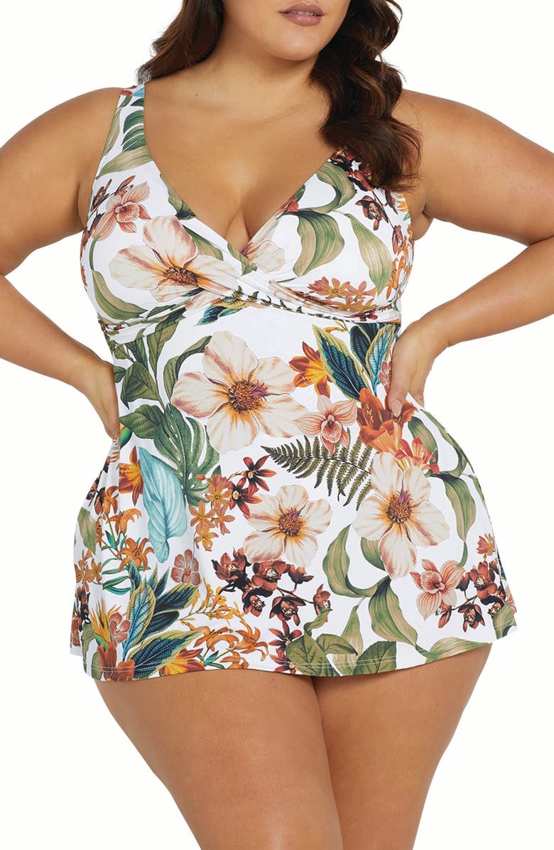 Artesands Into the Salt Delacroix Cross Front Swimdress, Main, color, 