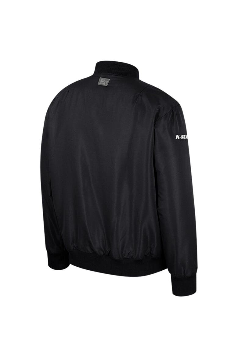 Men's Colosseum  Black Kansas State Wildcats Full-Zip Bomber Jacket, Alternate, color, Black