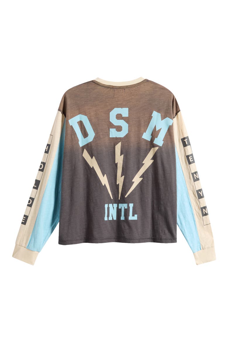 Bolt Panel Long Sleeve Graphic T-Shirt, Alternate, color, VINTAGE BLACK/BLUE