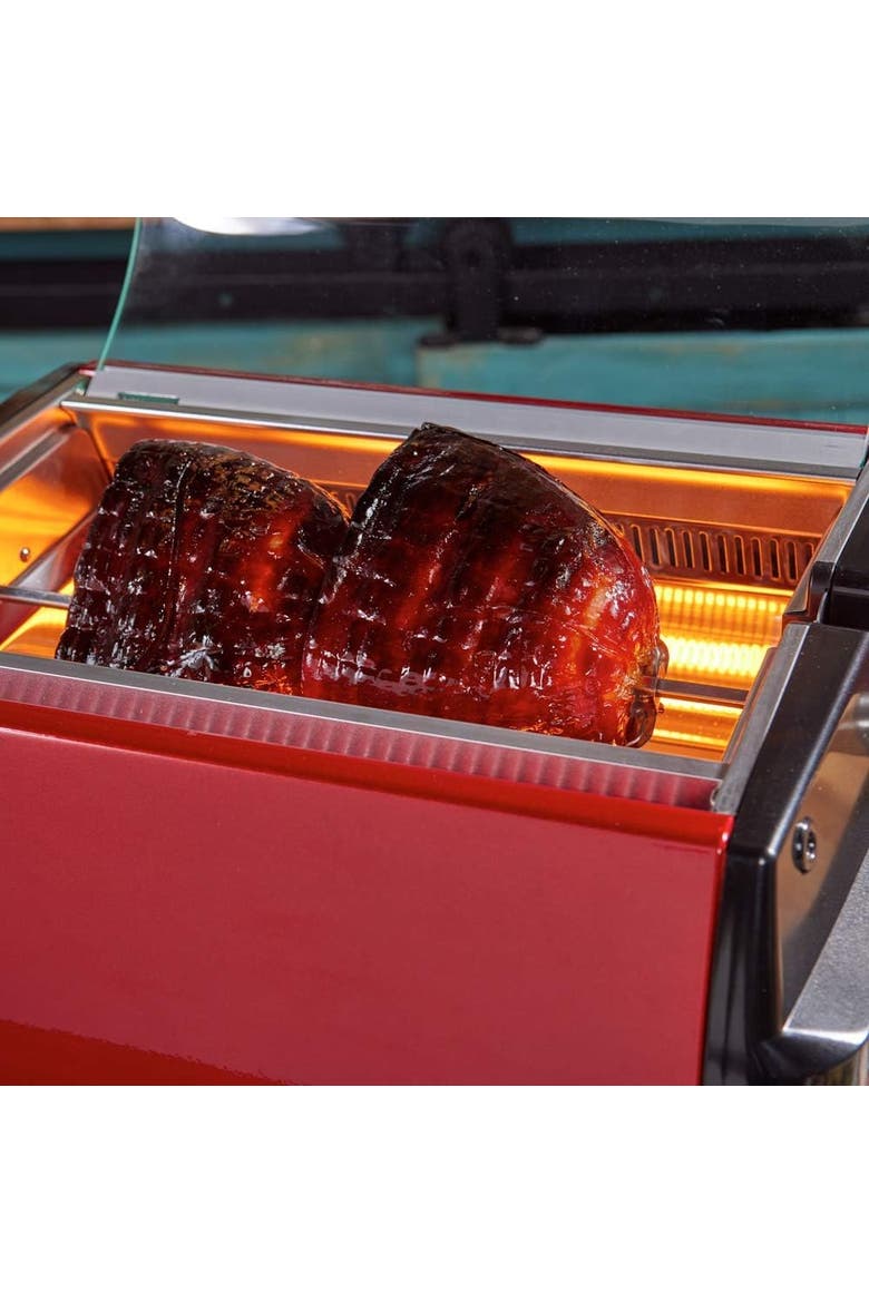 Indoor Smokeless Rotisserie Grill, Alternate, color, Red