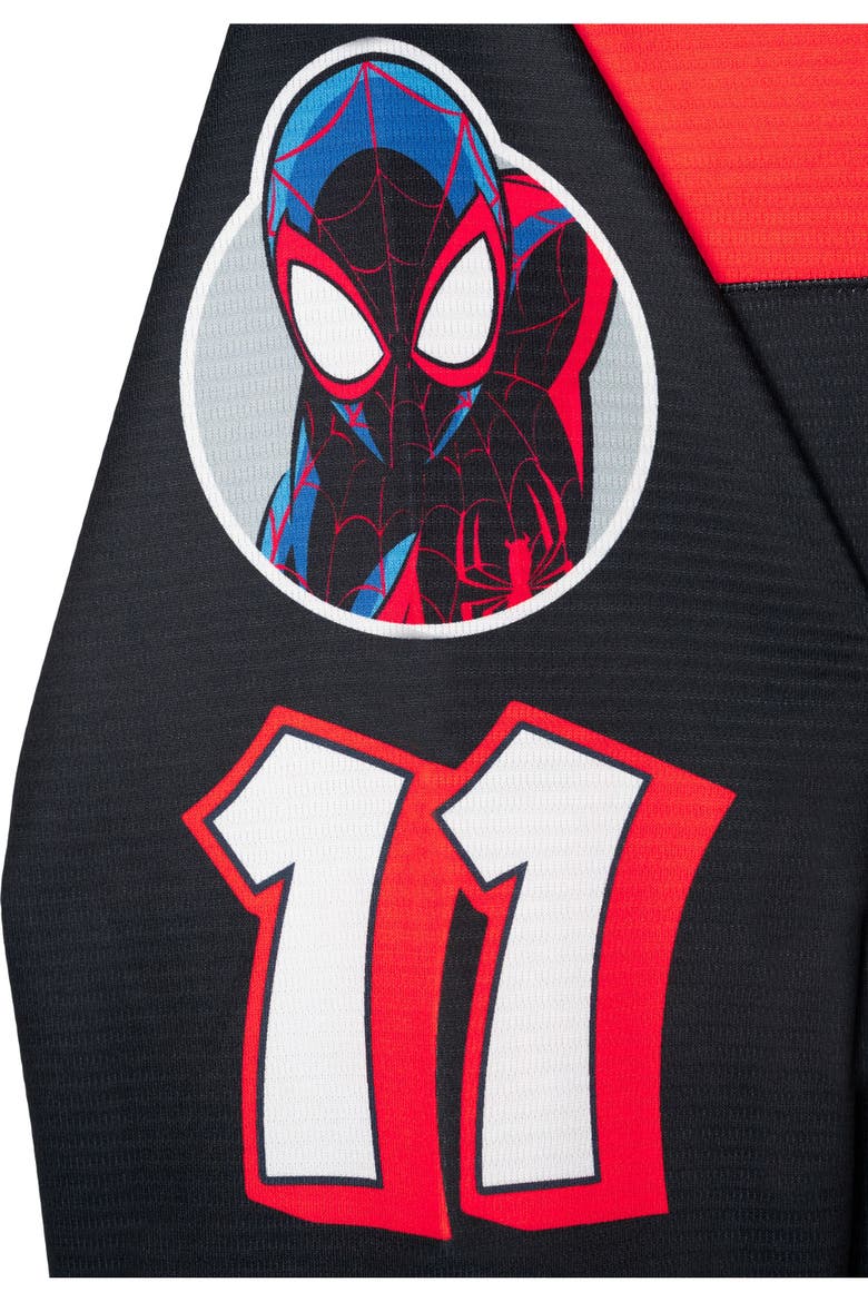 Spider-Verse Hockey Jersey, Alternate, color, Charcoal Miles Morales