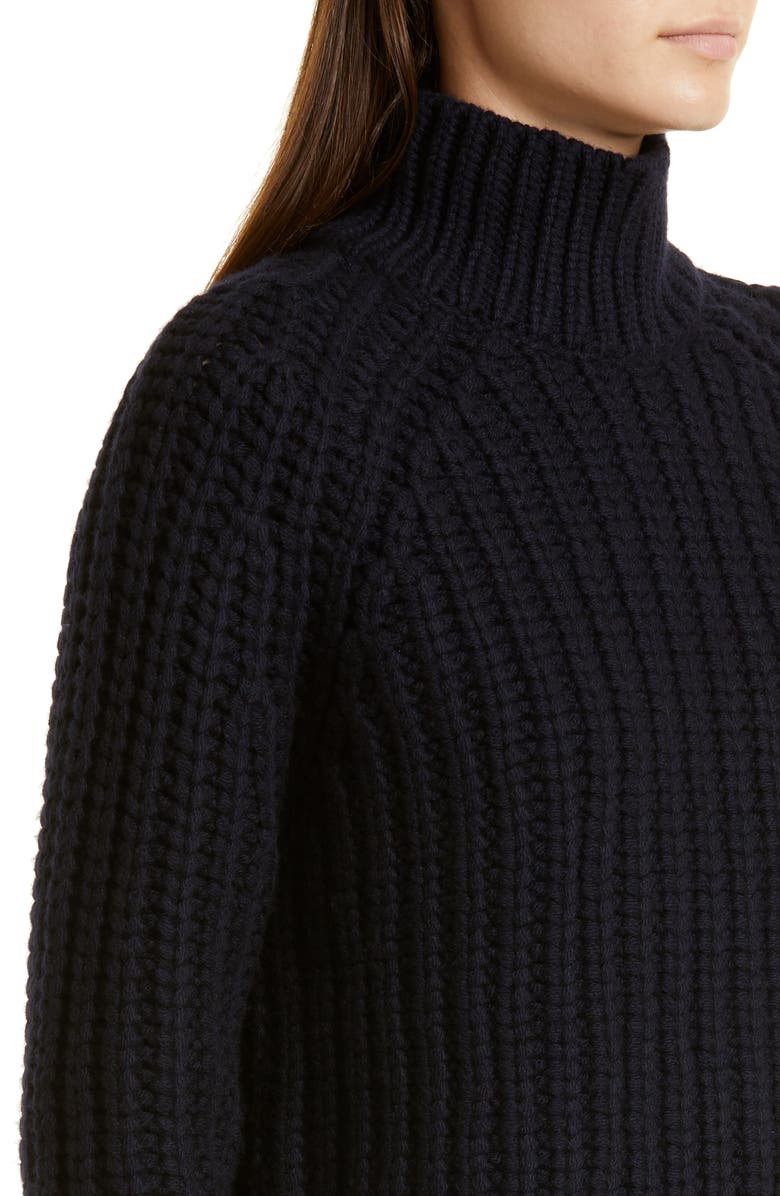 Vince Rib Cashmere Turtleneck Sweater, Alternate, color, Coastal Blue