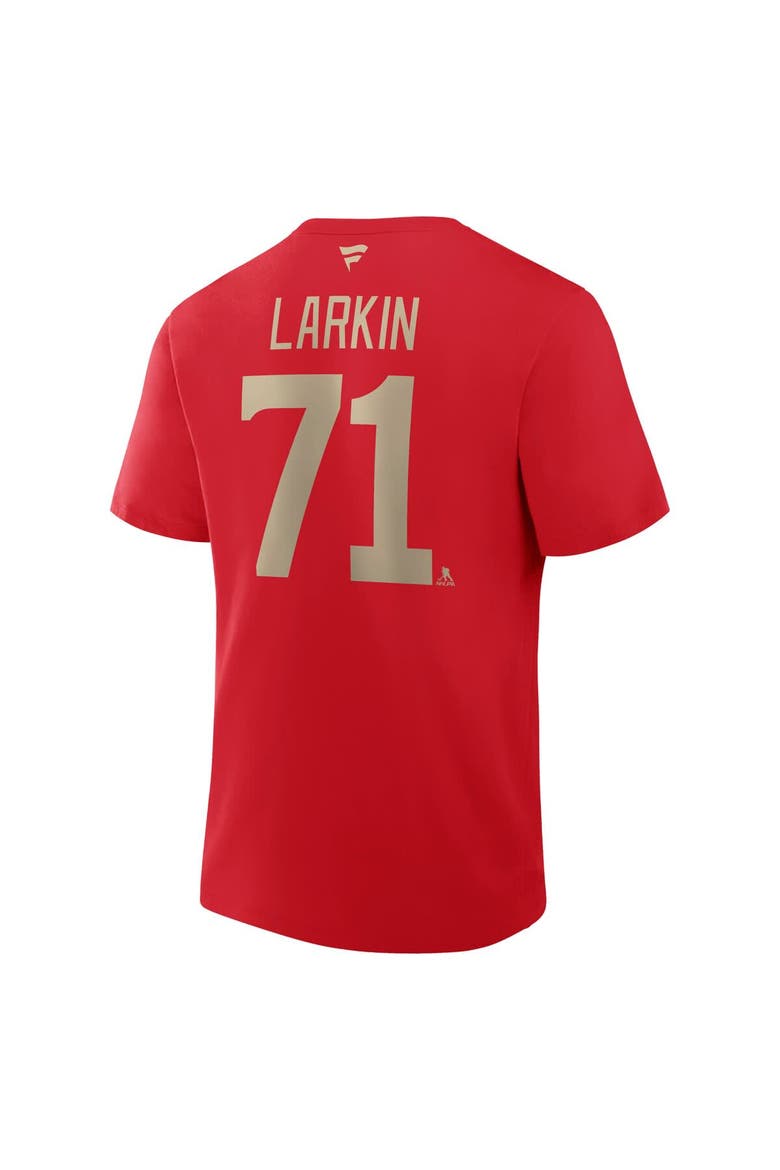 Men's Fanatics Dylan Larkin Red Detroit Red Wings Authentic Stack Name & Number T-Shirt, Alternate, color, Red