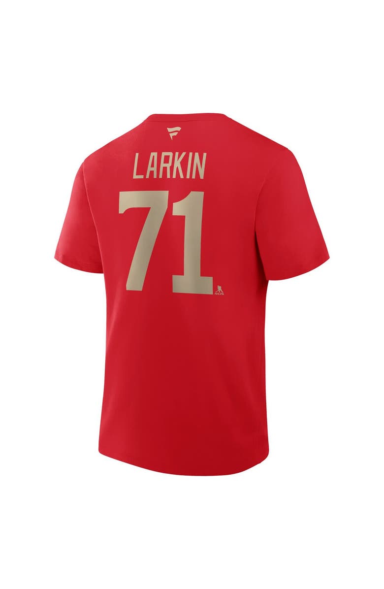 FANATICS Men's Fanatics Dylan Larkin Red Detroit Red Wings Authentic Stack Name & Number T-Shirt, Alternate, color, Red