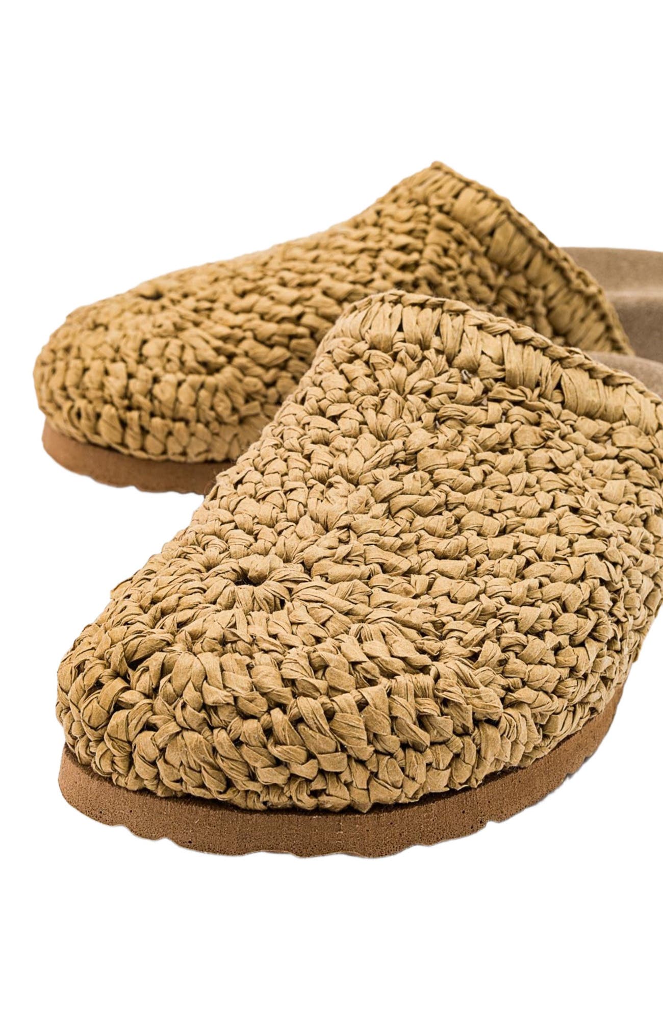 Prologue Shoes LOOP Woven Slide Sandal, Alternate, color, Light Beige Faux Leather