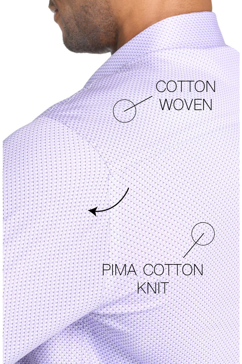 Slim Fit Crisscross Reworked Dress Shirt, Alternate, color, LILAC